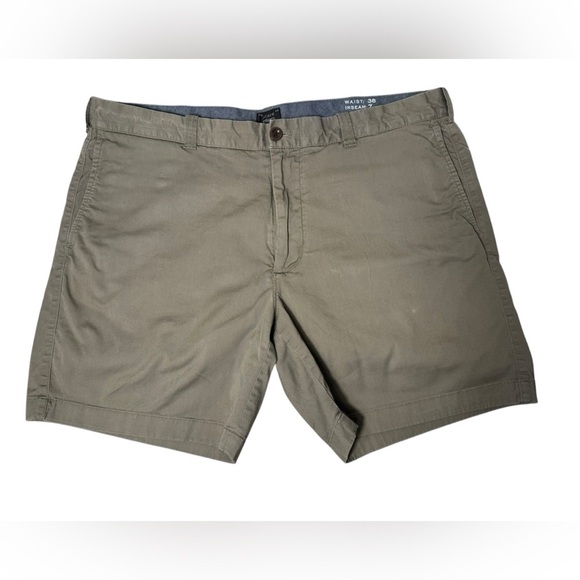 J. Crew  7" Stretch Chino Shorts Men's sz 38 Green Best Seller - Picture 3 of 10